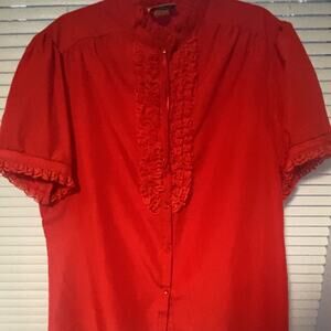 Red frill vintage top